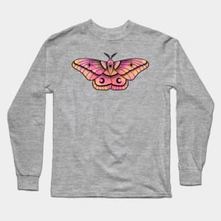 Watercolour Moth black Long Sleeve T-Shirt